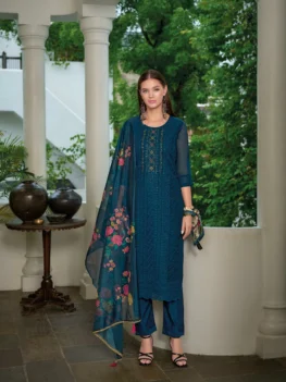 Organza Chikankari Designer Suit - Blue