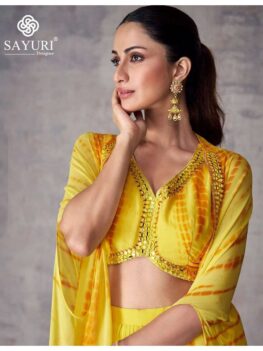 Sayuri Premium Simar Sharara party wear (Yellow)